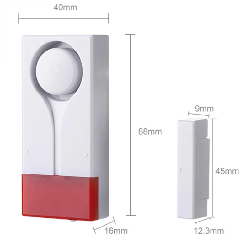 KINJOIN Home Security Alarm Red Flash With Sound Window Door Magnet Sensor Detector Wireless Alarm System+Remote Controller