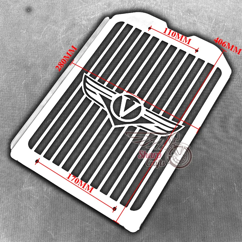 Motorcycle Accessories Skull Radiator Grill Cover Guard Protector For Kawasaki Vulcan VN 1500 1600 Mean Streak 2002-2008