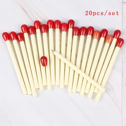 20 Pcs Creative Novelty Matchstick Ballpoint Pen Joke School Supplies Match Pens Stationery