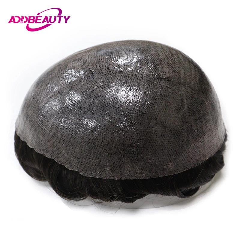 ISkin Men's Capillary Prosthesis With Knots Toupee Invisible Wig Man Human Hair Prosthesis Man Natural Hair System Replacement