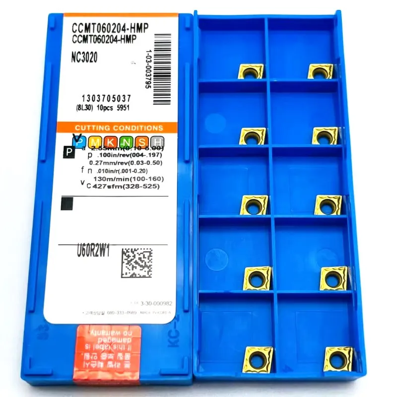 CCMT060204 HMP NC3020 PC9030 Carbide Chèn Nội Bộ Dụng Cụ Xoay Lắp Tiện Bằng Máy CNC Hợp Kim Công Cụ CCMT 060204 Dụng Cụ Xoay