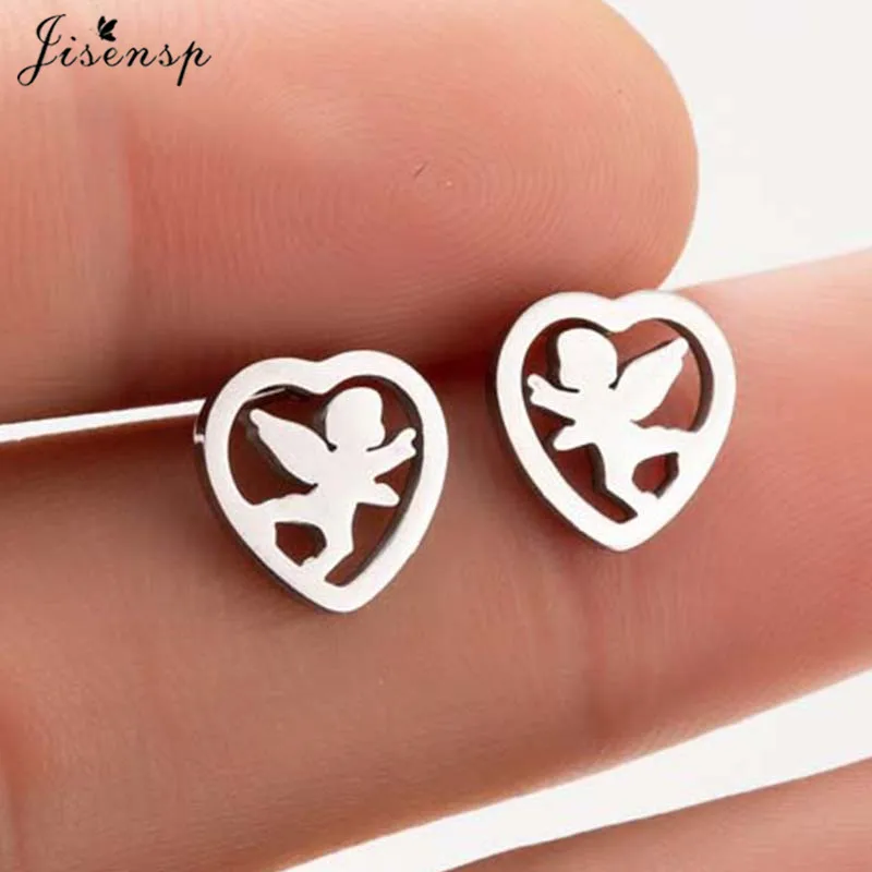 Women's Tiny Music Note Stainless Steel Stud Earrings