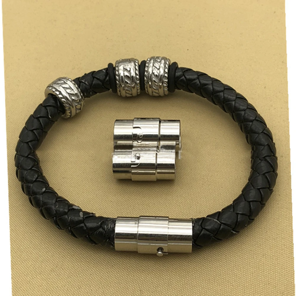 Unisex DIY Bracelet Copper Connector Spacer Bail Charms Magnetic Double Insurance Clasps Jewelry Making Findings Handmade