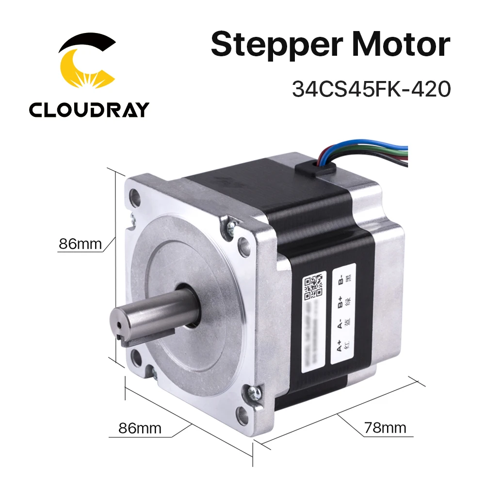 Imagem -02 - Cloudray-nema 34 Open Loop Stepper Motor Driver Kit Fresadora de Gravação Cnc 4.5a 4.5n.m Dm860s ac dc 2.4a7.2a