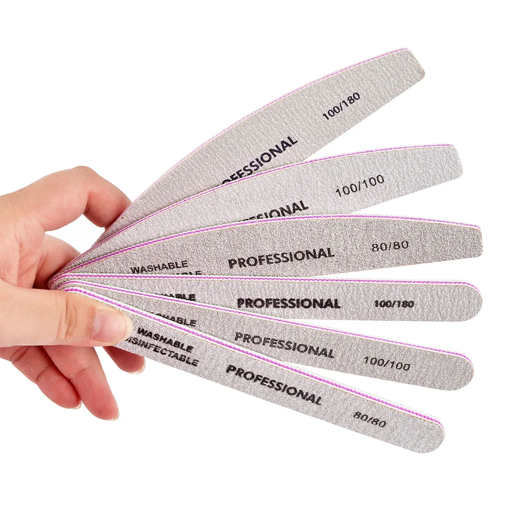 25/50pcs Nail File Wholesale 100 to 180 Professional Material Nail Files for Manicure Nails Accessories and Tools