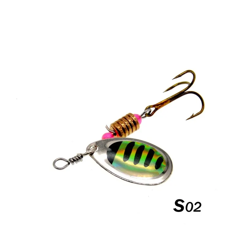 10-kolorowy Peche Spinner Przynęty Wędkarskie Woblery CrankBaits Jig Shone Metalowa cekinowa łyżka na pstrąga z haczykami do łowienia karpi Pesca