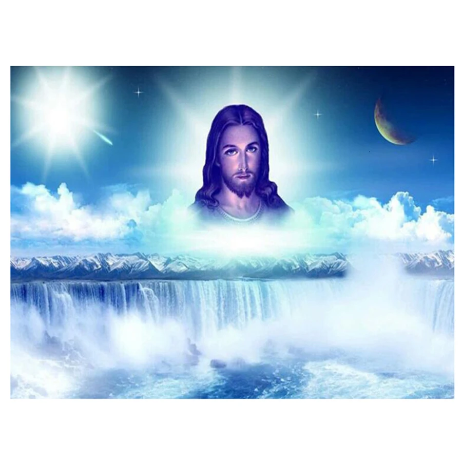 

5D DIY Diamond Painting Jesus Diamond Embroidery Cross Stitch religion icon Rhinestone Mosaic Art Landscape Home Decoration Gift