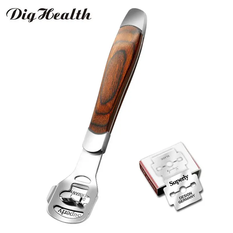 Dighealth Wooden Handle Pedicure File Skin Shaver Corn Cuticle Cutter Remover Rasp Foot File Callus Remover Foot Rasp