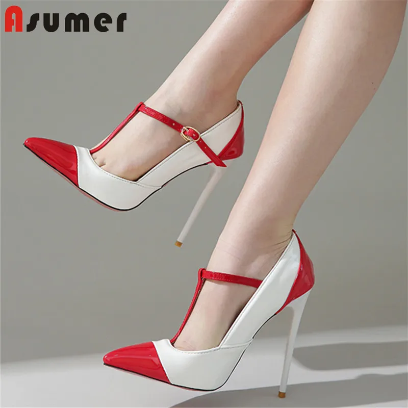 ASUMER 2022 plus size 34-47 pompe scarpe da donna punta a punta fibbia sexy tacco alto scarpe da sposa per feste scarpe singole da donna