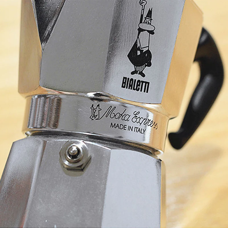 Bialetti Aluminum Coffee Moka Pot Espresso Percolator Stove Coffee Maker Pot Classic Octagonal Shape Home Outdoor Cafe Tool