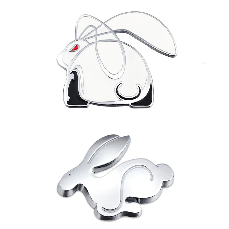 3D Metall Roten Laufenden Kaninchen Emblem Auto Aufkleber Hinten Stamm Abzeichen für Polo Golf 4 5 7 MK4 mk7 GTI universal Auto Zubehör