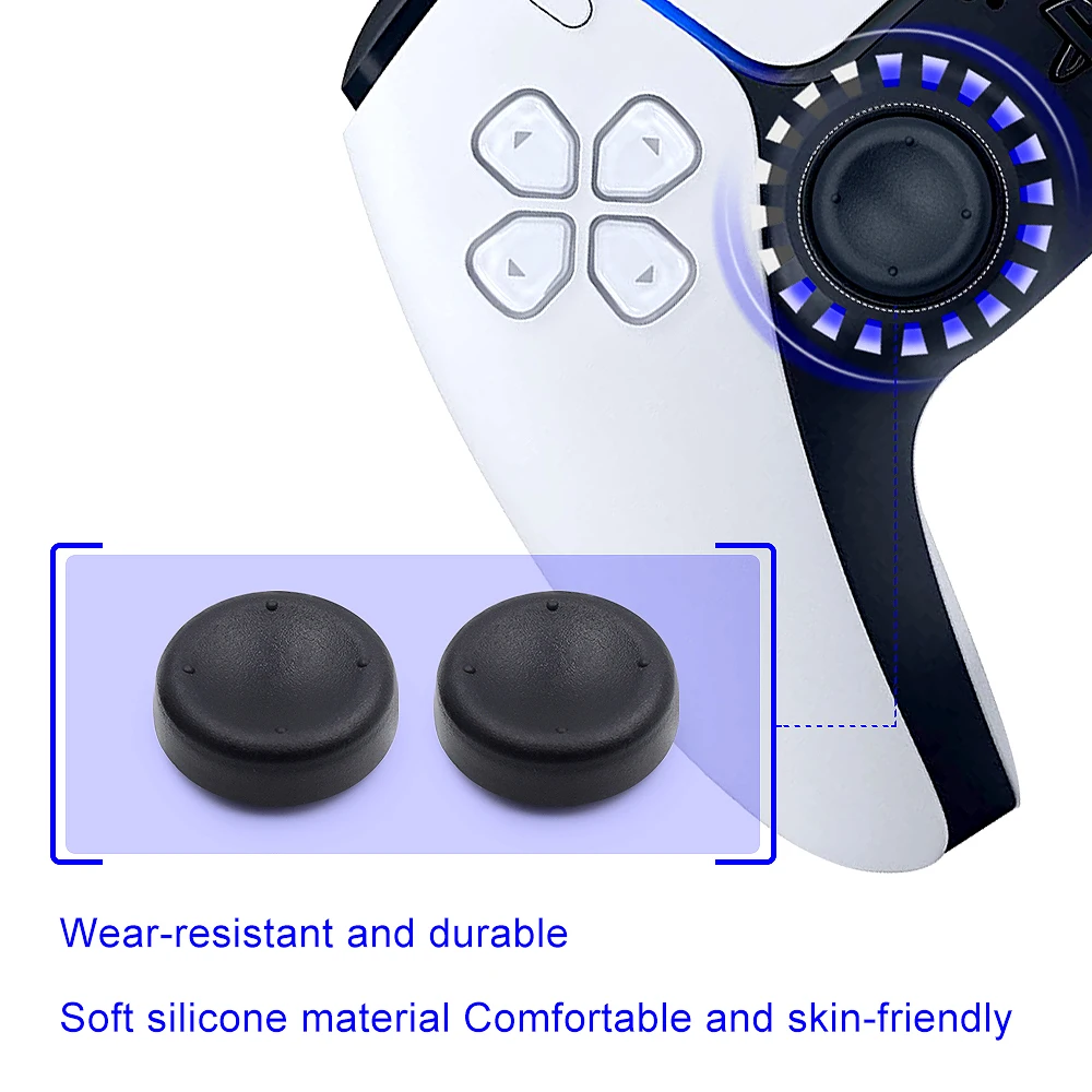 8Pcs PS5 Controller จุดซิลิโคนเพิ่ม Anti-Slip Thumb Stick Grips ปุ่ม Caps สำหรับ Playstation 5 /PS4