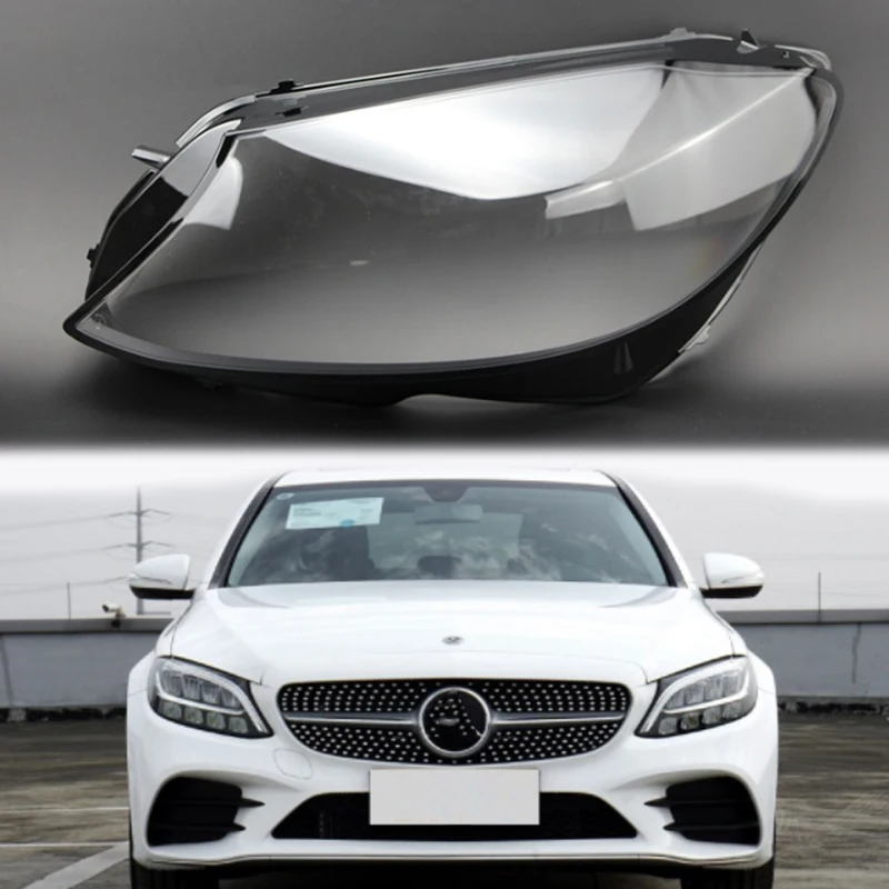 for Mercedes Benz W205 C300 lens Headlight housing Headlight transparent housing Lens lamp cover Lens transparent lampshade 2019