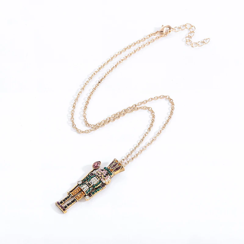 Harong Exquisite Crystal Rhinestone Nutcracker Ballet Necklace for Women Classic Cute Movie Same Jewelry Gift