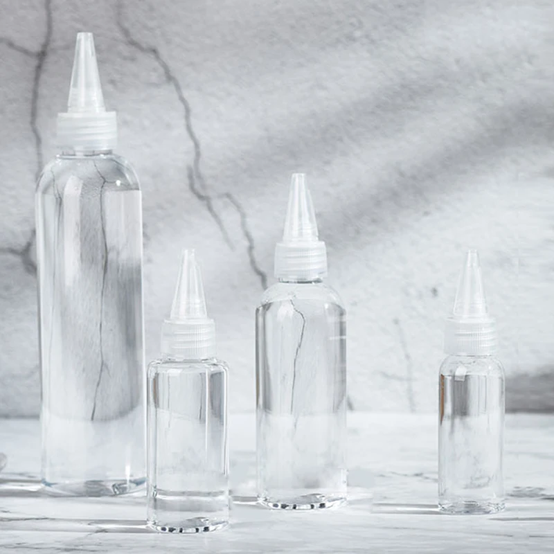 5pcs 10ml/20ml/30ml/50ml/100ml Plastic PET Empty Dropper Bottles E Liquid Eye Juice Clear Disinfectant Ink Refillable Bottle