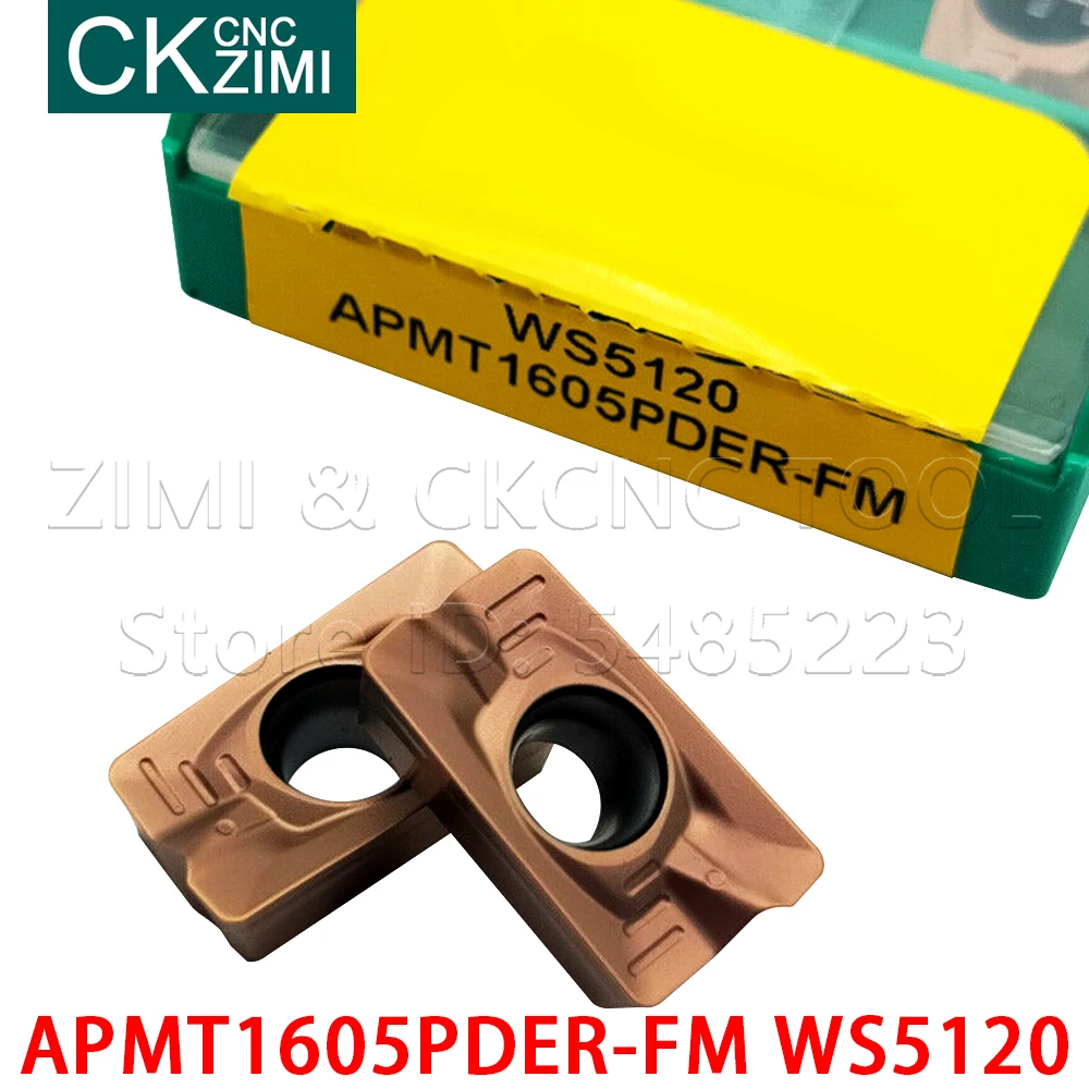 APMT1605PDER-FM WS5120 Inserto In Metallo Duro APMT 1605 PDER FM Temprato Tornio CNC Lama di Fresatura Inserto Utensile Da Taglio per acciaio Temprato fresa cnc legno