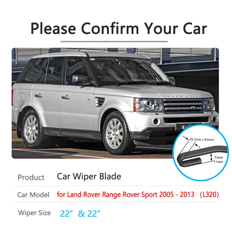 for Land Rover Range Rover Sport L320 2005~2013 2006 2007 2008 2009 2010 Front Windshield Wipers Car Wiper Blade Car Accessories