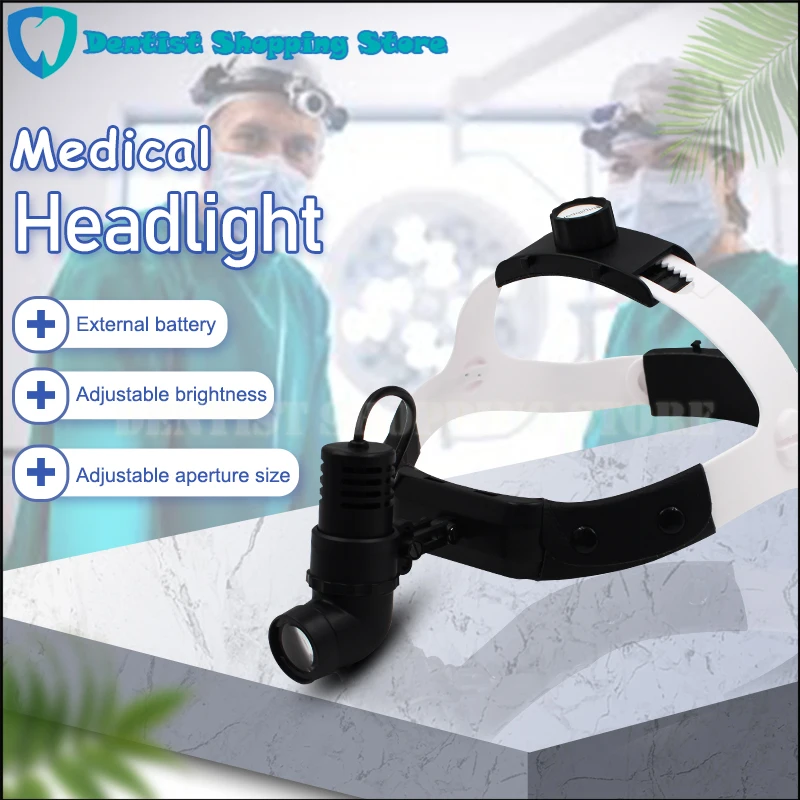 Surgical headlight medical led light loupe magnifier headband lamp adjustable high intensity dental light