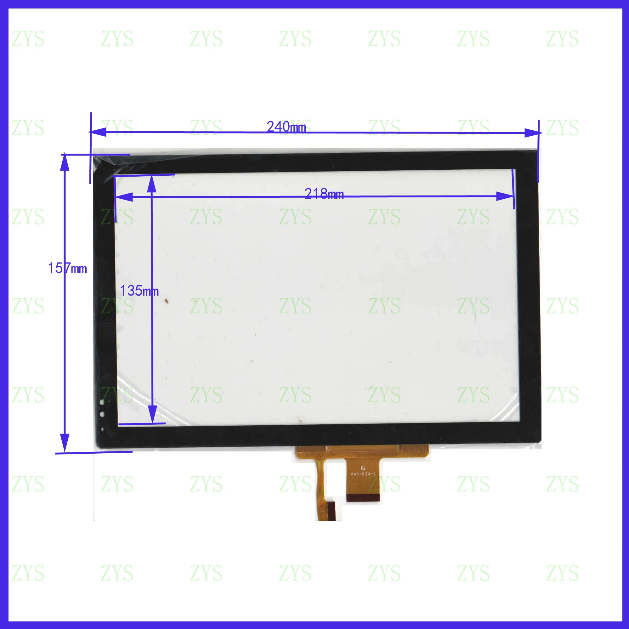 

ZhiYuSun XWC1023 touch screens 10.1 inch touch screen 240* 157mm GLASS 240mm*157mm on radioand display XWC 1023