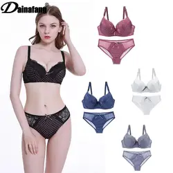 DaiNaFang Brand New Bras sets Push Up Lingerie Set Womens Embroidery Bralette Panty Underwire Breathable Lady Underwear