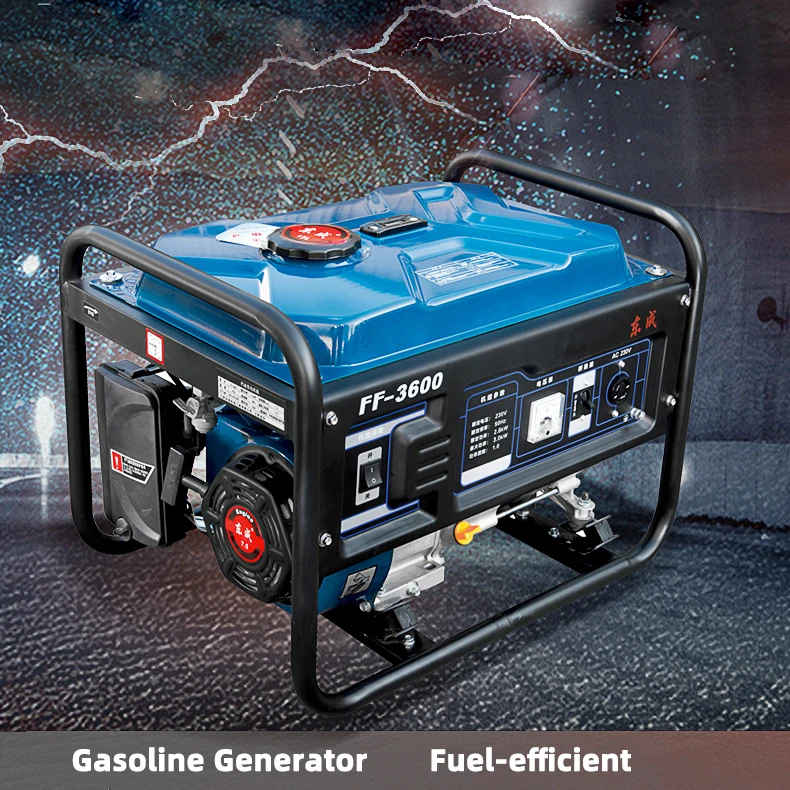 AC220V 2800W small household gasoline generator, can be used for emergency power generation, field power supply