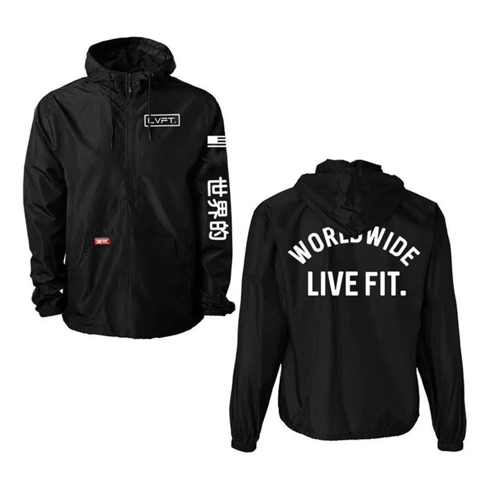 Men Sport Muscle Keep Sweatshirts Fitness Outdoor Zipper Hooded Jacket Running GYM Workout Hoodie Athelte Fit Coats Streetwear