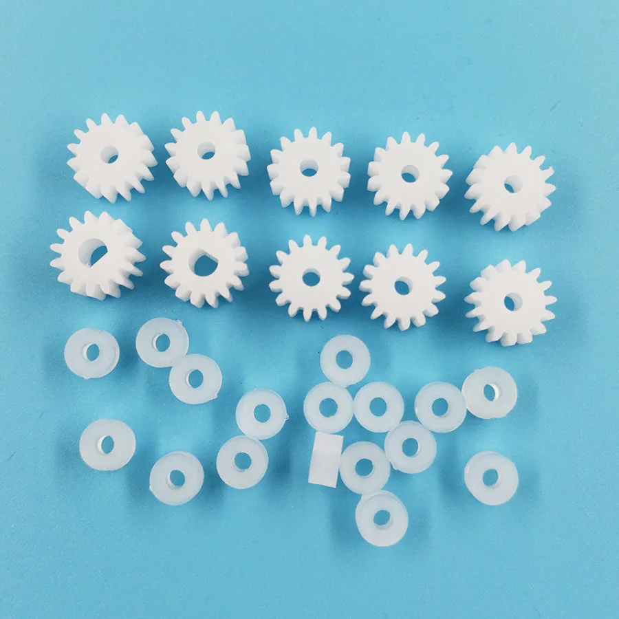 

Mixed 15 Teeth Gears and 2mm Shaft Sleeves 26PCS 152A x8 + 153D x2 + 2A Ring x16PCS