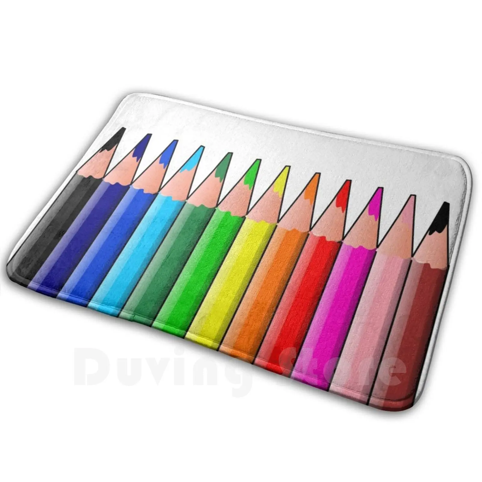 Colored Pencils , Crayons. Mat Rug Carpet Anti-Slip Floor Mats Bedroom Coloured Pencils Crayons Crayola Colour Colourful