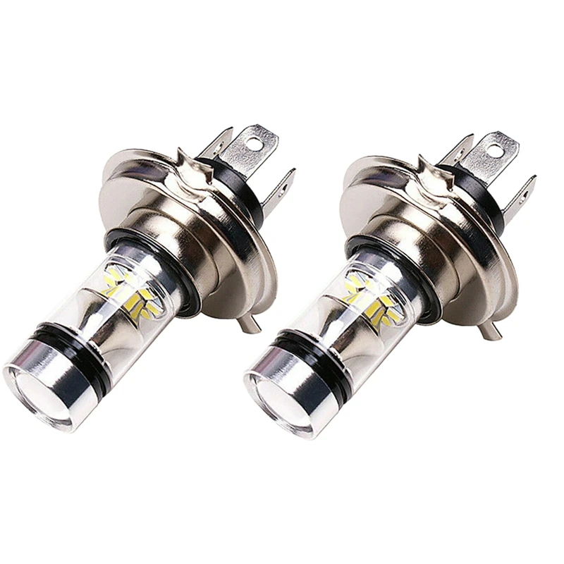 2 Pcs H4 9003 HB2 LED Motorcycle Headlight Bulbs HID Hi&Low Beam 6500K White Power