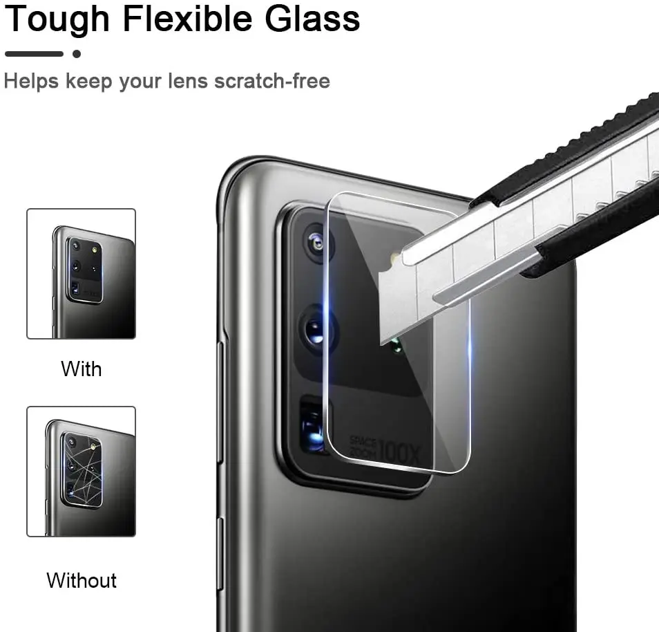 2 Pack Safety Glass on For Samsung Galaxy A21S Camera Lens A31 A41 A21 A11 A51 A71 5G S20 Ultra Plus M31 Screen Protectors Film