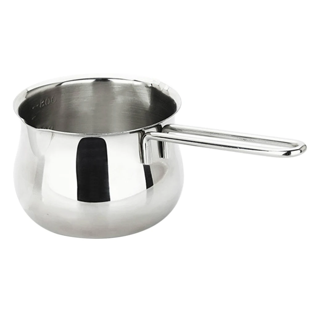 Small Stainless Steel Milk Cooking Sauce Pan Pot Induction Cooker Safe