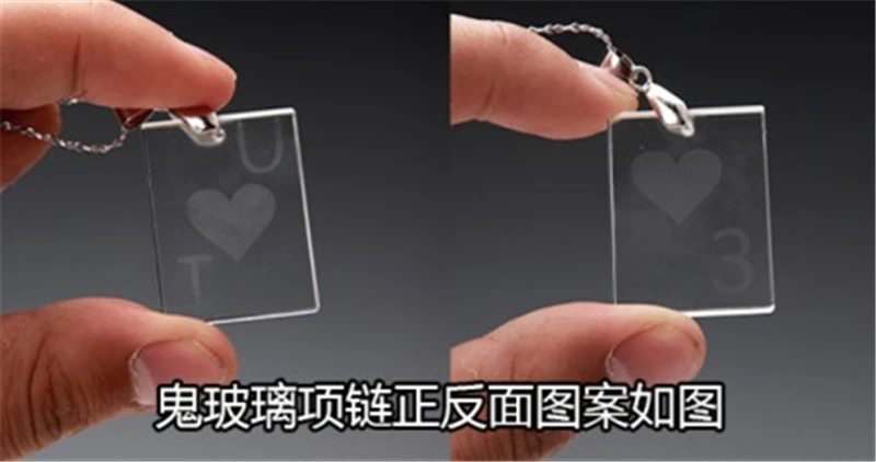 The Ghost Glass -Necklace Version Magic Tricks Close Up Illusion Card Pattern Appearing In Glass Gimmick Magic Trick Props Magic