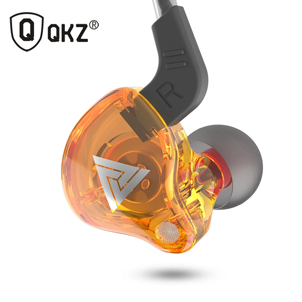 QKZ AK6 AK6-X SK3 SK7 Copper Driver HiFi Sport Headphones In Ear Earphone For Running With Microphone Headset music Earbuds