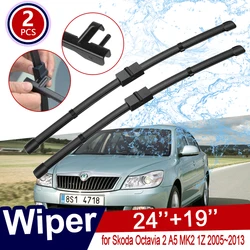 Car Wiper Blade for Skoda Octavia 2 A5 MK2 1Z 2005~2013 Windshield Wipers Car Accessories 2006 2007 2008 2009 2010 2011 2012