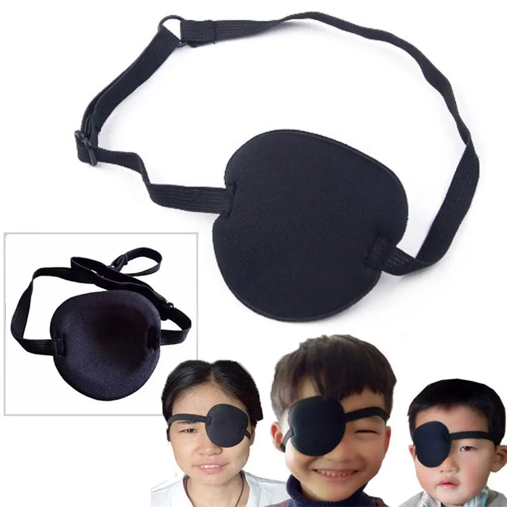 1Pc 3D Single Eyepatch Eye Mask Unisex Pirate Eye Patch One Eye Washable Adjustable Concave Eye Patch Kid Pirate Cosplay Costume