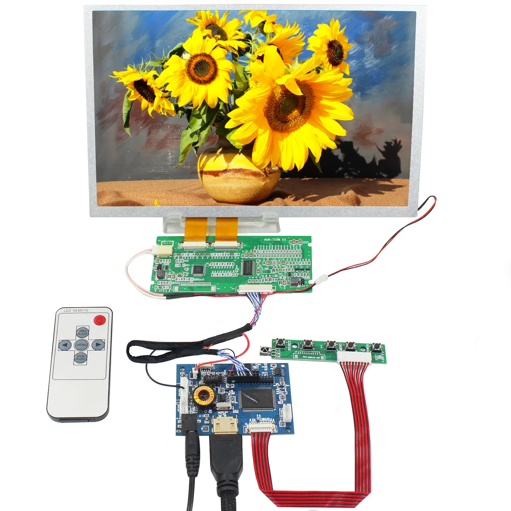 

HD MI LCD Controller Board 10.1inch AV101VW01 V3 800X480 LCD Screen
