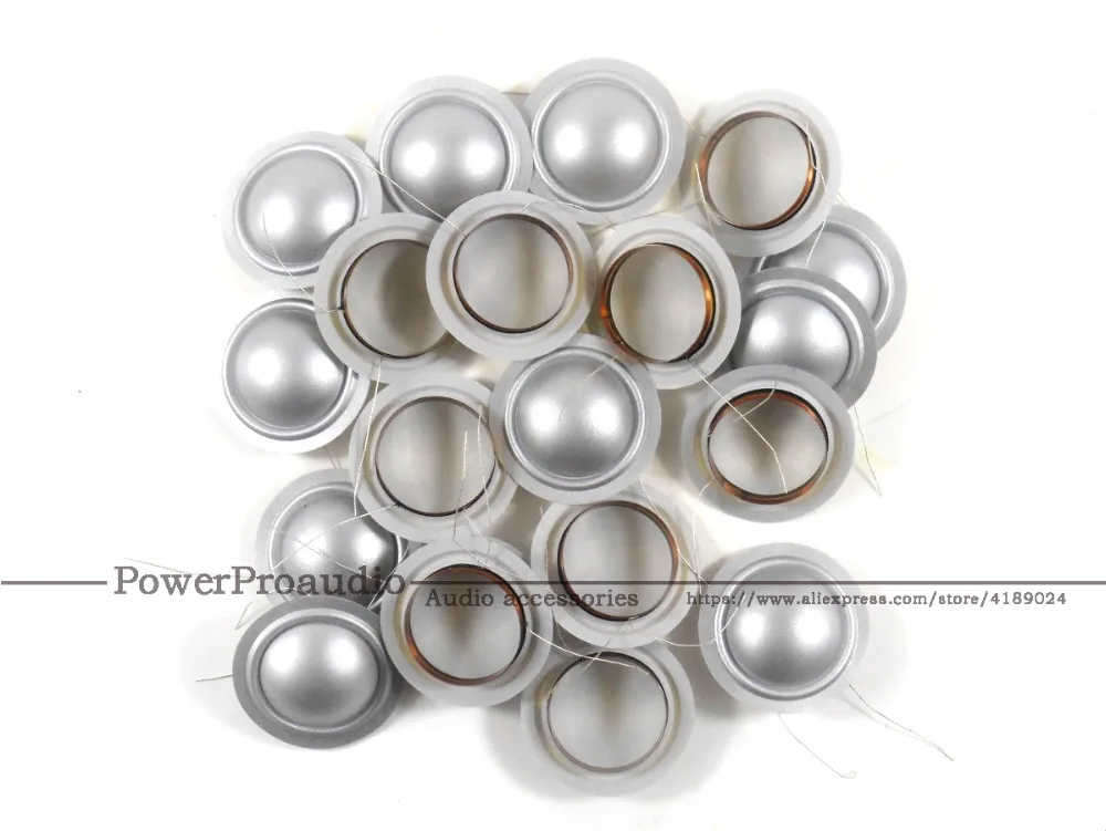 20pcs /lot 25.4mm 1inch 1'' Silver color Silk Replacement Diaphragm Horn 4 or 8 Ohm (Lead wire Same size )