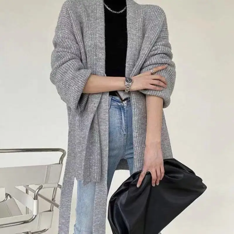 Fall 2021 Women Clothing Oversize Womens Sweaters Autumn Vintage Loose Winter Sweater Knitted Women Cardigan Knit Button Maxi