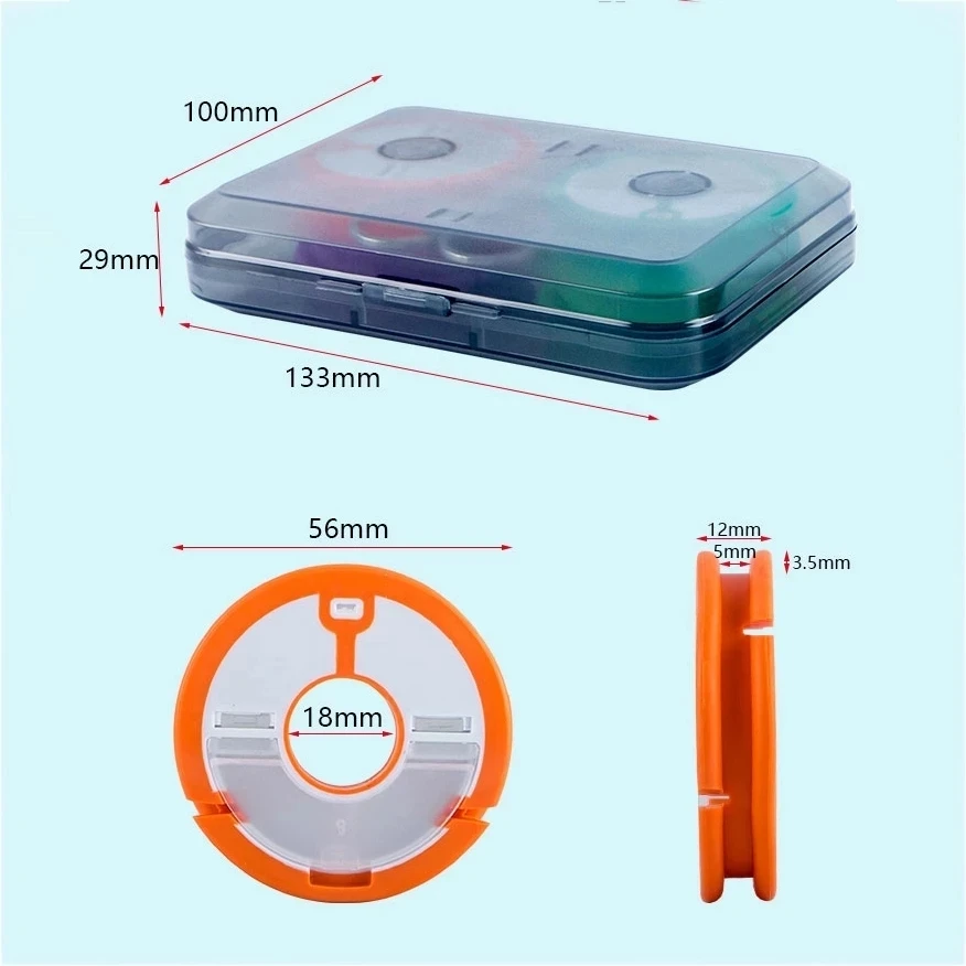 High Quality Fishing Line Box Silicone Winding Board Fishing Tool Accessories 4-Axis Main Spool Plus Color Scissors