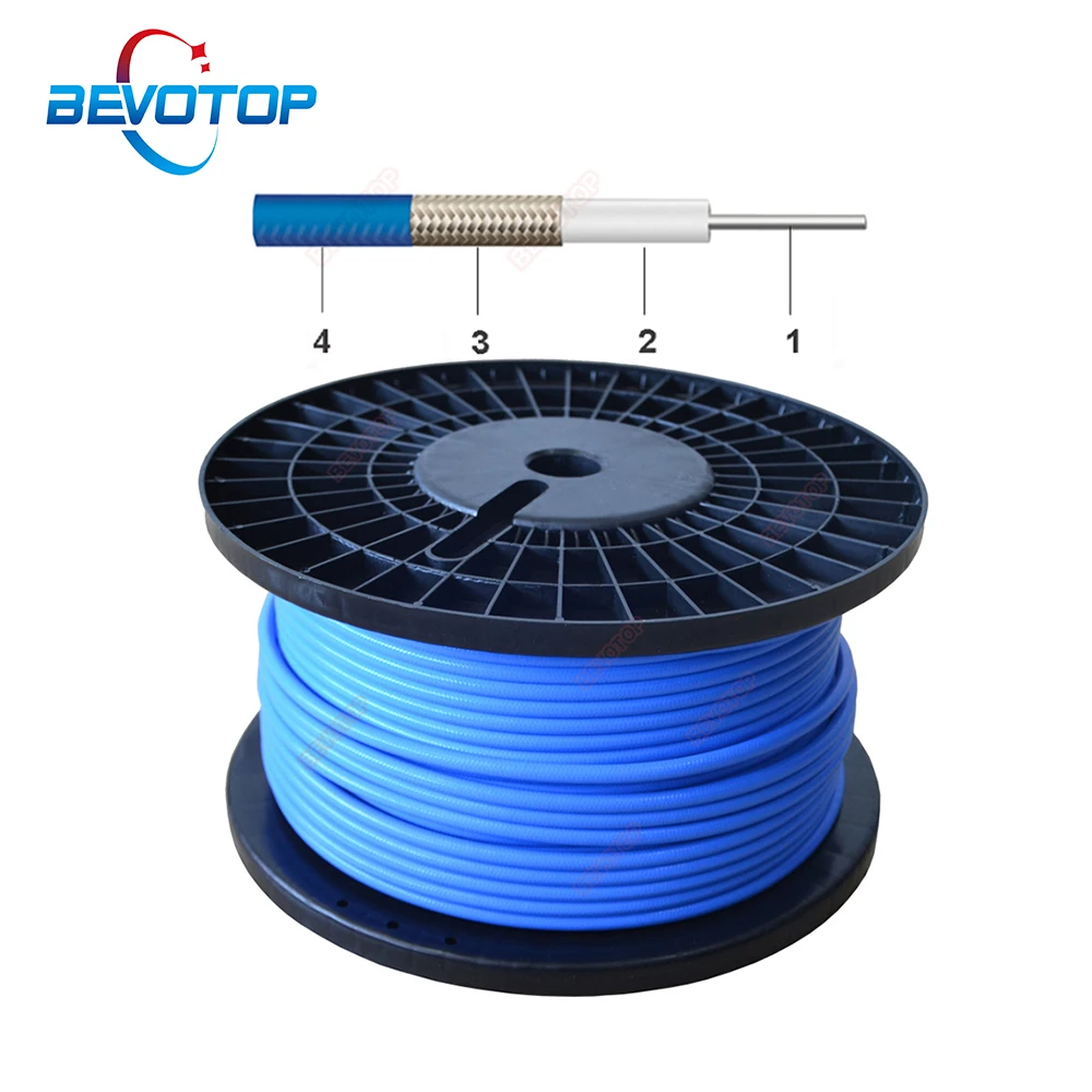 Blue RG401 250 50-5 Cable Semi-Flexible Pigtail 50 Ohm High Frequency Test Cable RF Coaxial Cable Pigtail Jumper