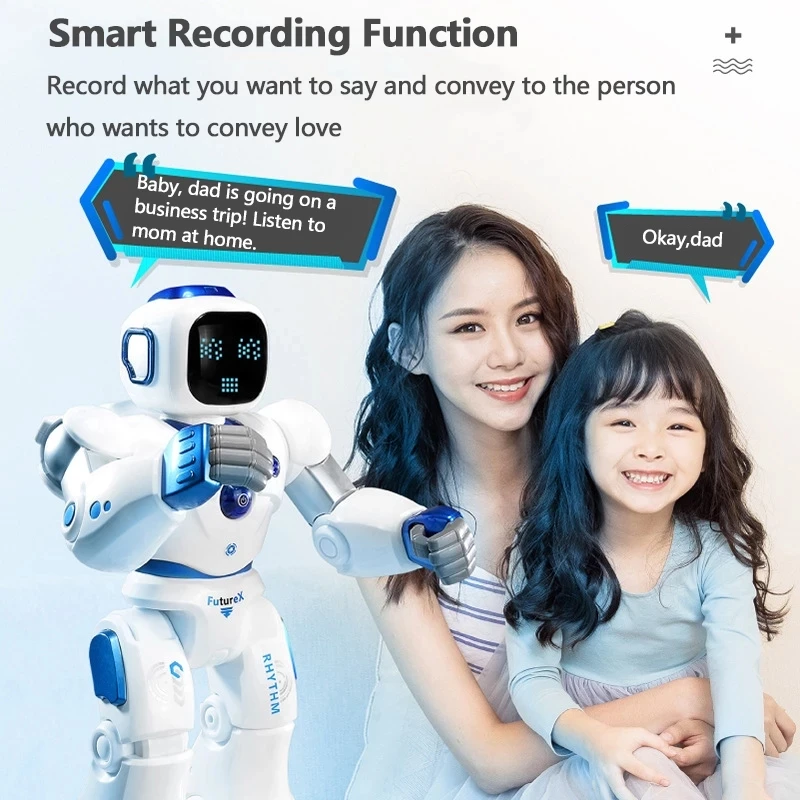 子供用リモコン付きスマートロボット,音楽とダンスのプログラム,タッチコントロールアプリ,ギフト玩具,2.4g