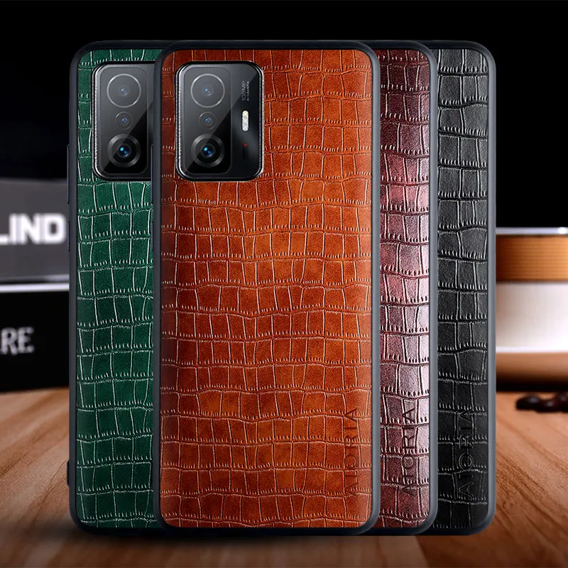 Case for Xiaomi 11T Pro Luxury crocodile pattern leather soft TPU hard design phone cover for Xiaomi Mi 11T Pro 5G case funda