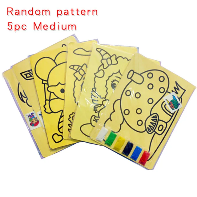 

DIY песчаная живопись Детские игрушки Монтессори Детские ремесла каракули цветные песчаные художественные картины бумага для рисования обучающие игрушки