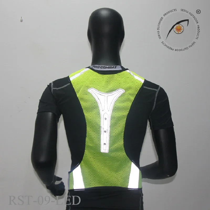 Motorcycle Jacket Reflective Vest LED light Safety High Visibility Chaleco Reflectante Moto Riding Chaleco Motorsiklet Yelek