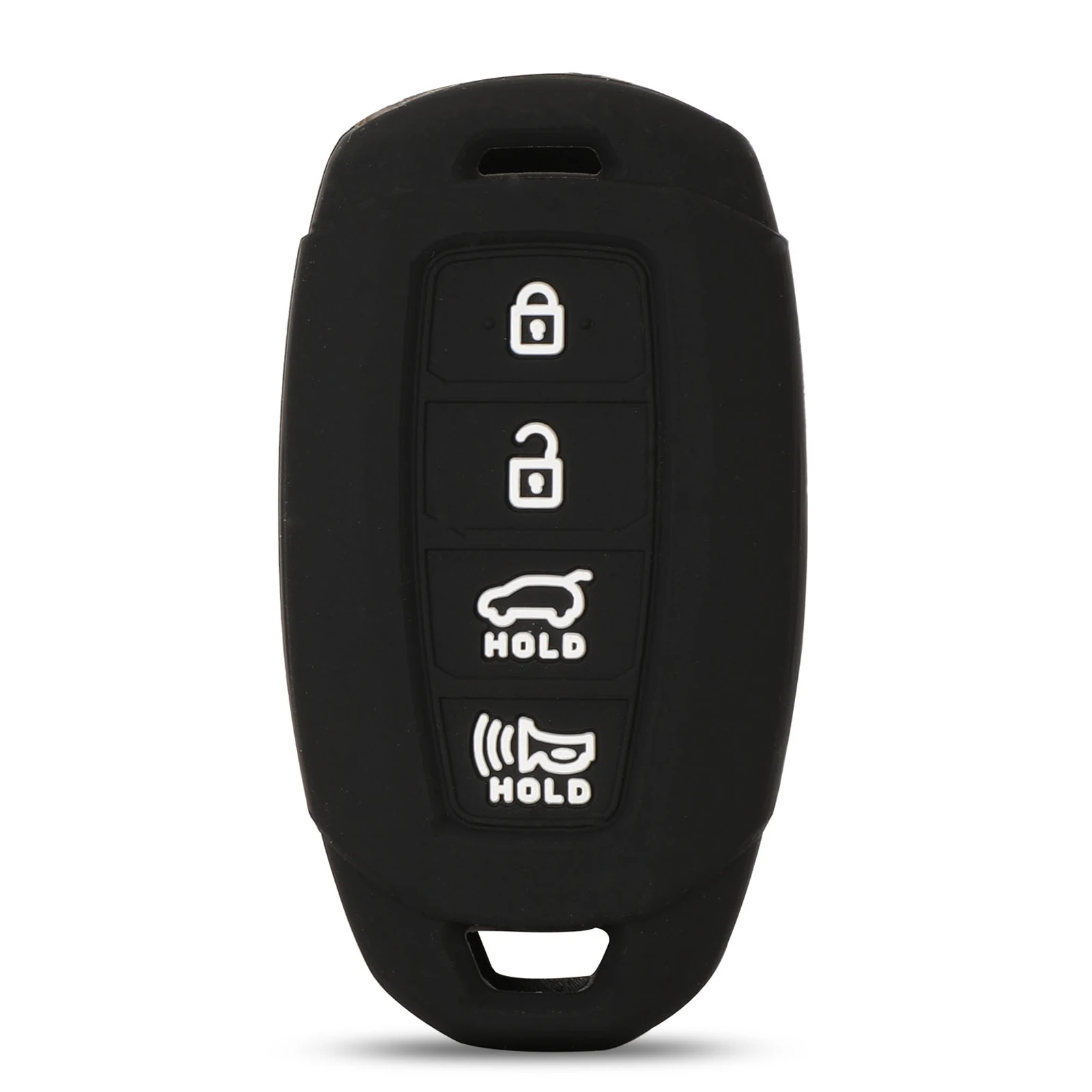 Силиконовые 4 кнопки для Hyundai I30 Ix35 KONA Энсино Solaris Azera Величие Ig акцент Santa Fe частокол ограда палисадник сетка брелок для автомобильных ключей силиконовый чехол