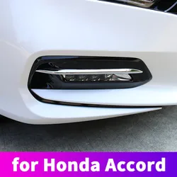 For Honda Accord 10 2018 2019 front fog light decorative strips fog light decorative frame body bright strips modified