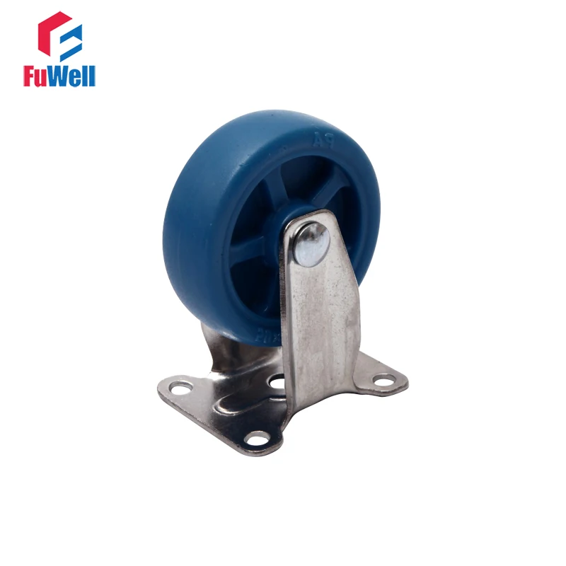 2pcs Fixed Furniture Caster Wear Resistant 1/1.25/1.5/2Inch Furniture Caster Wheel PA Nylon Cradle Office-Chair Caster Wheel