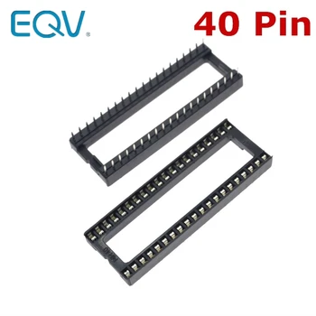 10PCS 40 Pin DIP Square Hole IC Sockets Adapter 40Pin Pitch 2.54mm Connector