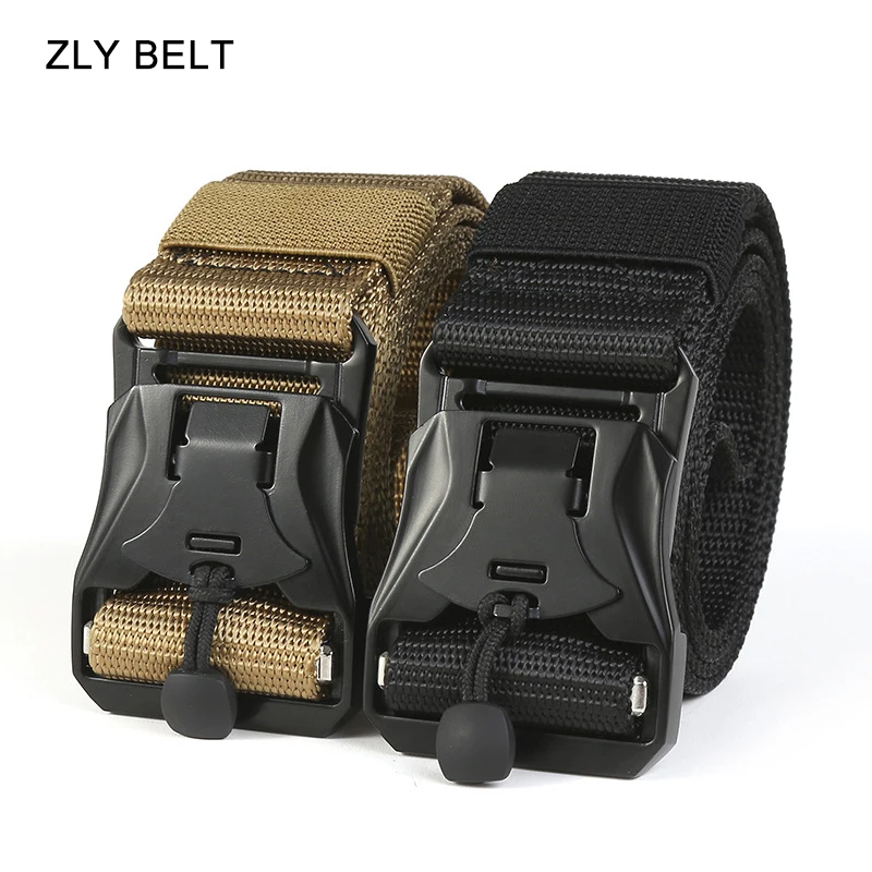 ZLY 2021 New Arrival Tactical Belt Men Women Unisex Nylon Canvas Material Plastic Buckle Quality Hiking Travel Casual Style Belt