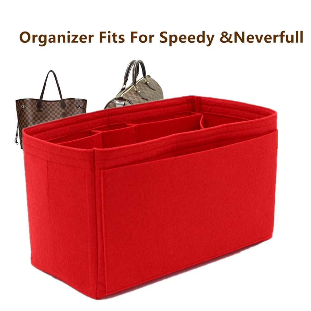 SPEEDY 25 30 35 filc Cloth Insert organizator do torby torebka do makijażu organizator do torby podróżne wewnętrzne przenośne torby kosmetyczne Neverfull Organizer